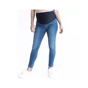 Blooming Woman Black Maternity Pants Over Belly Stretch Lounge Size S New